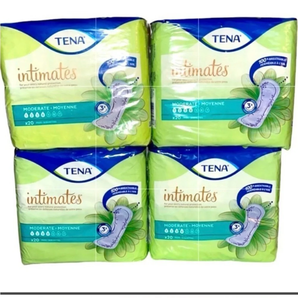4 Pack🎉 TENA Intimates Moderate Regular Incontinence Pads